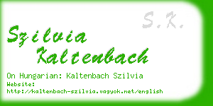 szilvia kaltenbach business card